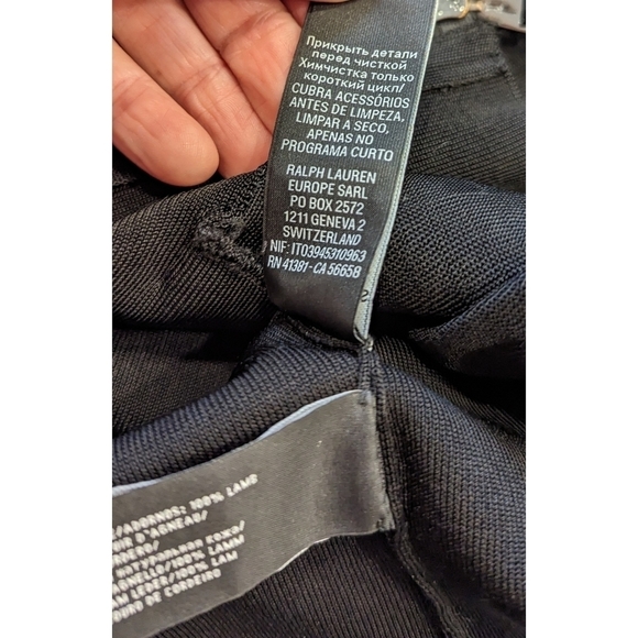 Ralph Lauren Black Label Black Viscose Blend Zip Up Cardigan Size Medium - Picture 5 of 9